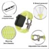 Paracord Apple Watch Band | Glow-in-Dark Yellow – LG - Image 3