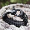 Paracord Bracelet | Black & Green 10″ - Image 5