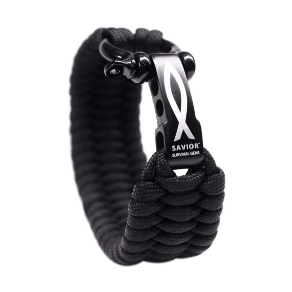 Paracord Bracelet  Black 9″ – Savior Survival Gear