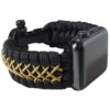 Paracord Apple Watch Band | Black-Khaki-Black – LG - Image 2