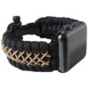 Paracord Apple Watch Band | Black-Cream-Black – LG - Image 2